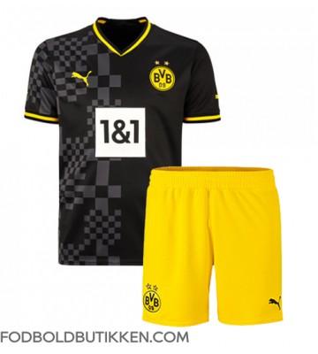 Borussia Dortmund Jude Bellingham #22 Udebanetrøje Børn 2022-23 Kortærmet (+ Korte bukser)